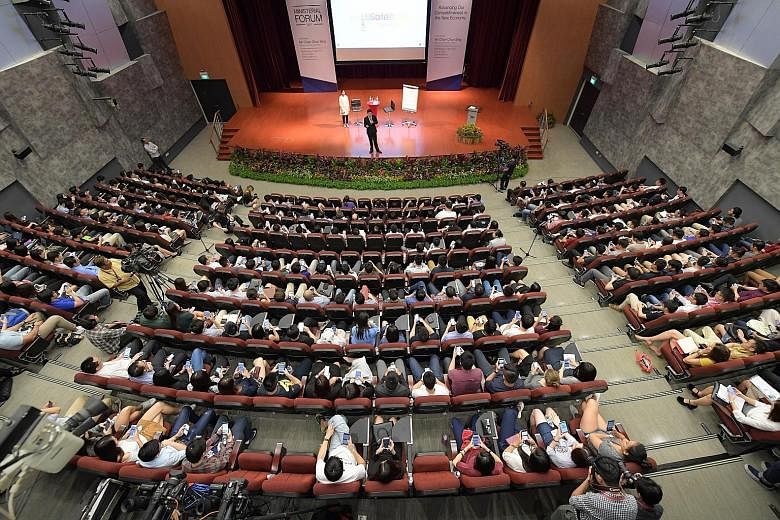 At the NTU dialogue last night, Mr Chan Chun Sing encouraged students to "know what is happening beyond your books", and reminded them of the importance of giving back, saying it is then that "we have every confidence Singapore will also be successfu