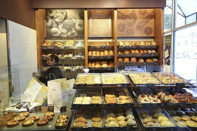 A Panera Bread restaurant in New York. Panera has been attracting diners with a move towards "cleaner" ingredients, including bacon made without artificial nitrates and preservatives. With JAB's backing, Panera could expand internationally and compet