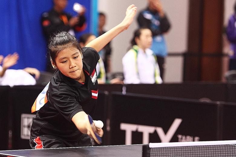 Wong Xin Ru, 16, and her teenage team-mates acquitted themselves well - all won their matches yesterday at the Asian Table Tennis Championships in Wuxi, China.
