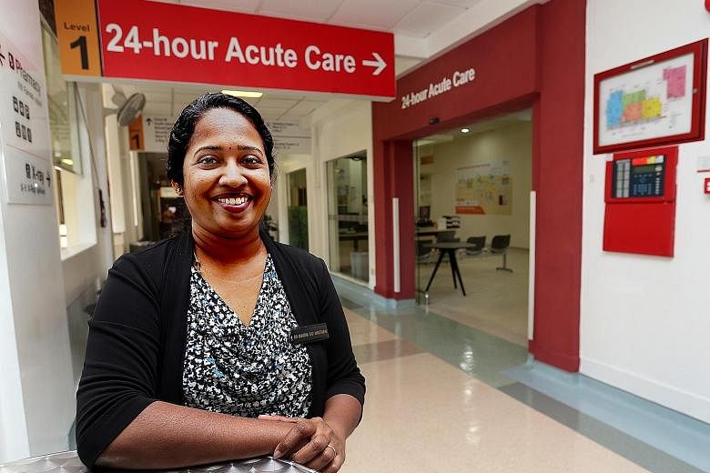 Dr Annitha Annathurai said that patients at Alexandra's acute care clinic typically get to consult a doctor within 30 minutes.
