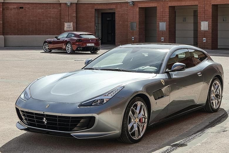 The performance of the Ferrari GTC4Lusso T (above) is impressive, despite not having the V12's all-wheel-drive system.