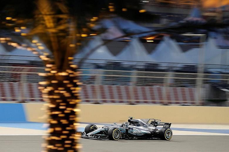 Mercedes driver Valtteri Bottas of Finland driving during the qualifying session. He came ahead of team-mate Lewis Hamilton.