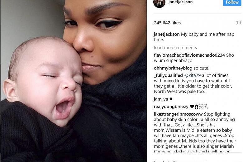 Janet Jackson posted a photograph of her son, Eissa, on Twitter last Friday.