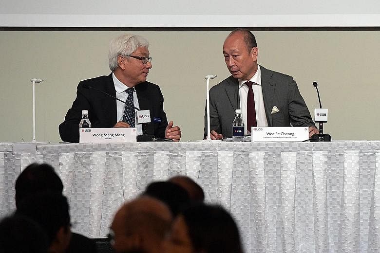 UOB board director Wong Meng Meng, who stepped down after 17 years, noted yesterday that the banking business model is being challenged to transform and adapt in the digital age, while chief executive Wee Ee Cheong said the bank will remain resilient
