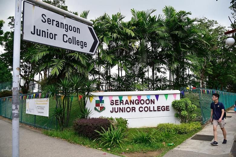 Serangoon JC is one of 28 schools merging in 2019. MOE expects the proportion of students entering JCs to hold steady.