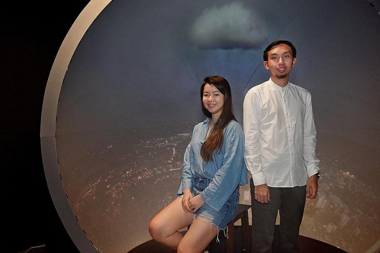 Final-year students Kylie Woon, 26, who is majoring in photography and digital imaging, and Kamarulzaman Mohamed Sapiee, 26, who is majoring in interactive media, feel that changes to the Bachelor of Fine Arts programmes would make graduates more mar