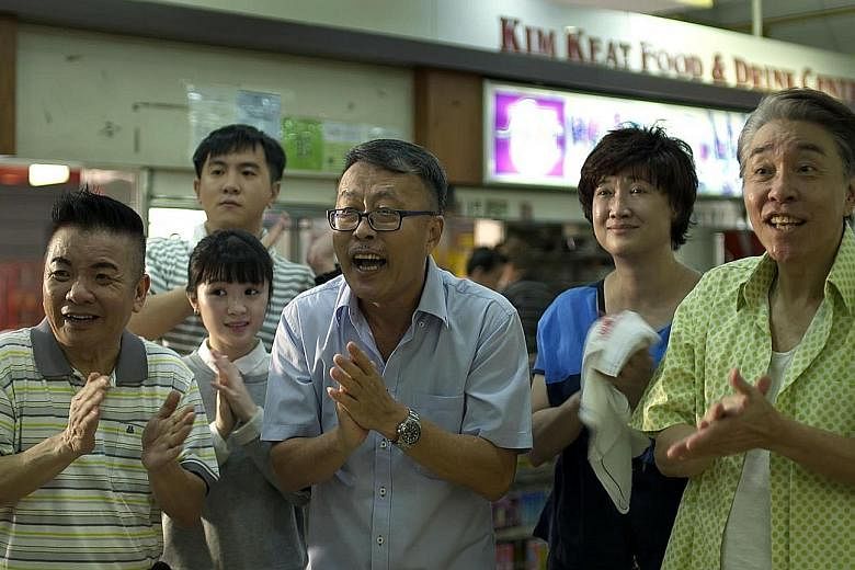 Eat Already? 2 (starring above from left, Ye Shipin, Hong Huifang and Chen Shucheng) is a dialect drama set in an alternate Singapore, while Kuo Shu-yao is a moonlighting temple medium who talks to ghosts in Hokkien.