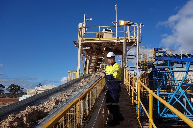 Alliance Mineral Assets CEO Tjandra Pramoko at the Bald Hill mine in Western Australia. With its joint venture partner Tawana, Alliance has secured A$25 million (S$26 million) in advance payments from Hong Kong-listed Burwill in exchange for exclusiv