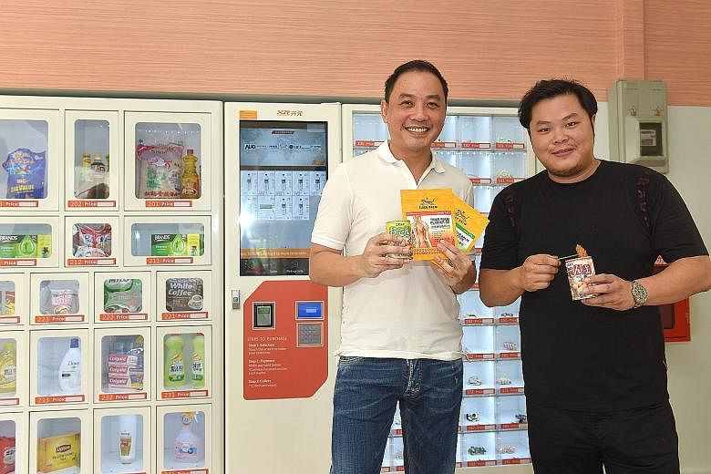 No Signboard Seafood chairman Sam Lim (far left) and his business partner Lam Zhi Loong invested about $1 million to set up The Ma2 Shop's six outlets.