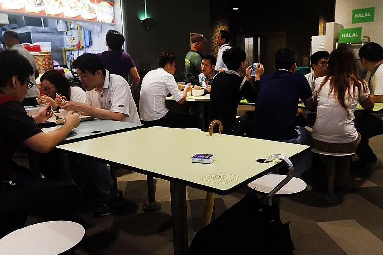Packets of tissues and umbrellas are some of the ugly signs of the "chope" culture prevalent in Singapore, but the best - and only justifiable - thing to do in a crowded food centre is to just share your table.