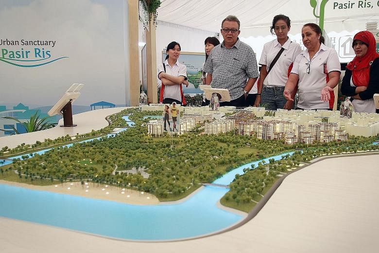 Plans for rejuvenating the town are on display next to Pasir Ris MRT station for public feedback.