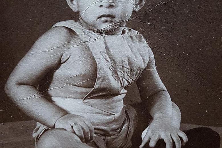 My life so far: (Above) Mr Fazal Bahardeen aged one in 1964.