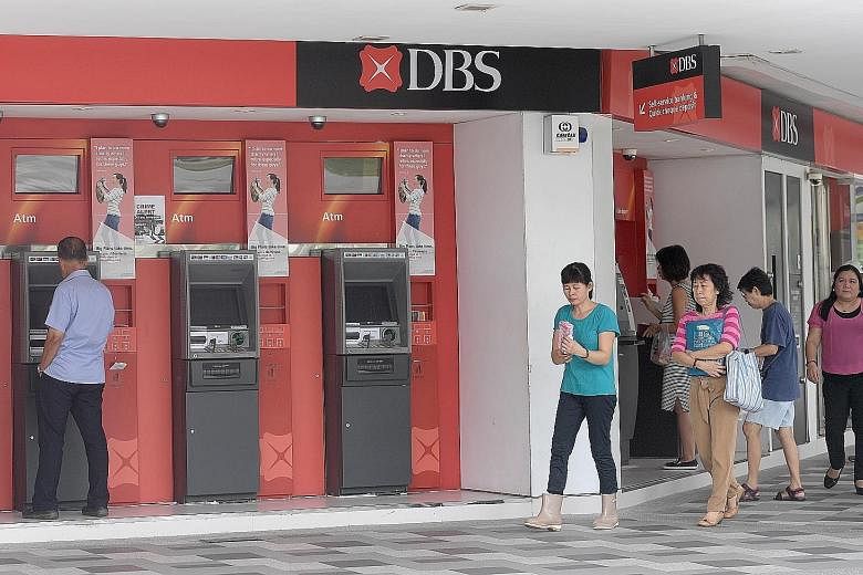 DBS Bank in Bedok Central. The group raised earnings to record levels in the first quarter because of good performances by businesses such as wealth management. DBS' net profit of $1.21 billion beat the average forecast of $1.09 billion by Reuters an