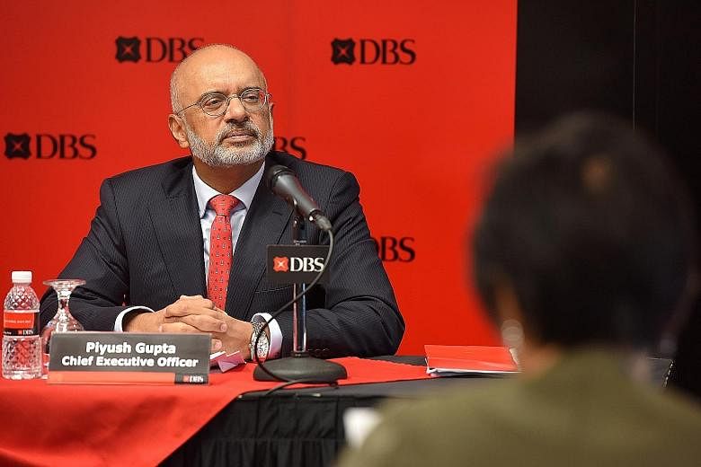 Many of DBS' customers use the digital form to engage with the bank, said Mr Piyush Gupta.