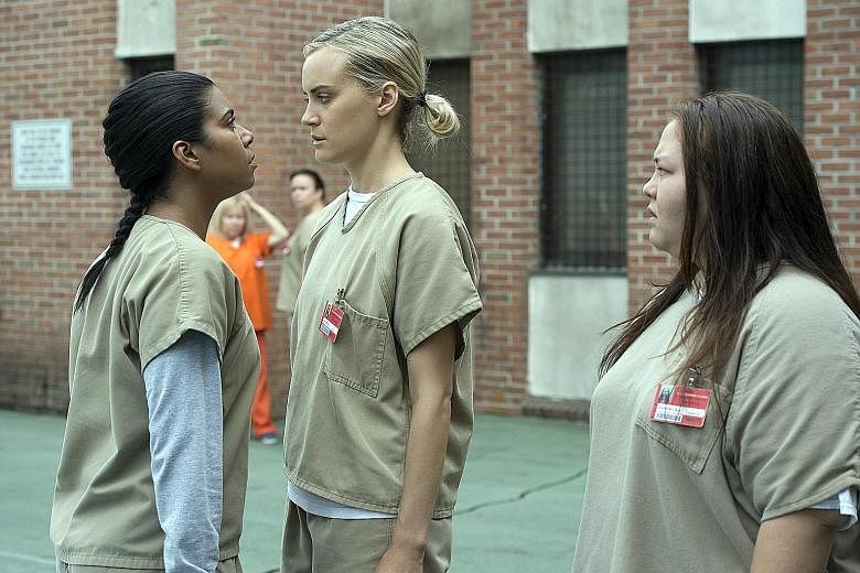 Subscription services such as Netflix are driving down video piracy by expanding choice and producing their own content, such as Orange Is The New Black (above).