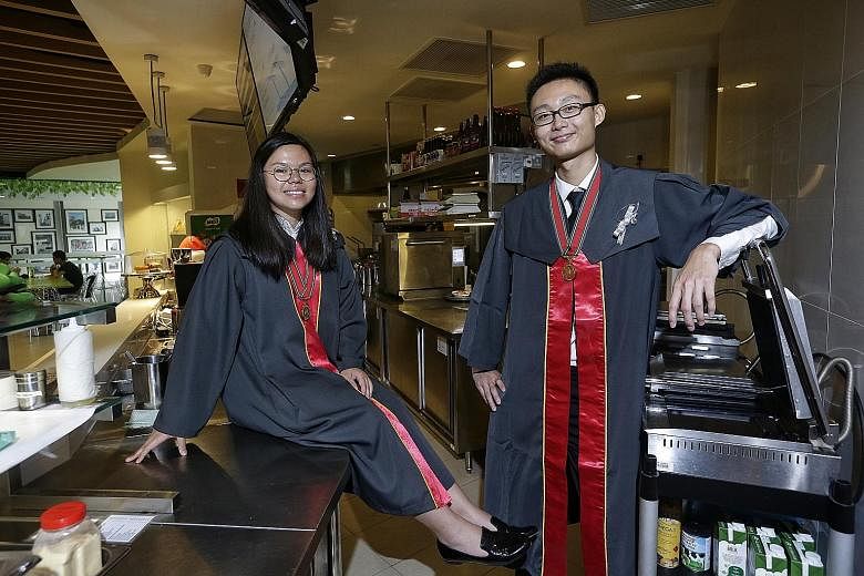 The first recipients of Temasek Polytechnic's new Skills Mastery Award are Ms Phua Wei Si and Mr Puay Rui Yang, both from the Diploma in Baking and Culinary Science course. The award recognises students who have shown mastery of skills in areas relat