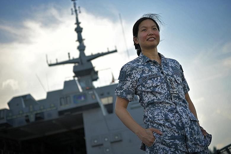 Colonel Jerica Goh, who heads the Naval Training Department, is now the highest-ranking female naval officer, fulfilling a wish made 25 years ago by a fellow officer to have female officers command ships and units.