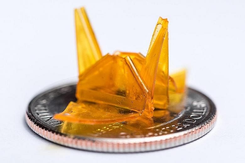 Origami, or paper folding, is associated with leisure, but it is also of interest to scientists developing sophisticated yet small microelectronic devices. It is difficult to make tiny structures for technological purposes, but researchers in China a