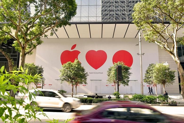 The Apple Orchard store yesterday. The Straits Times understands it will be opening soon, but no date has been given.