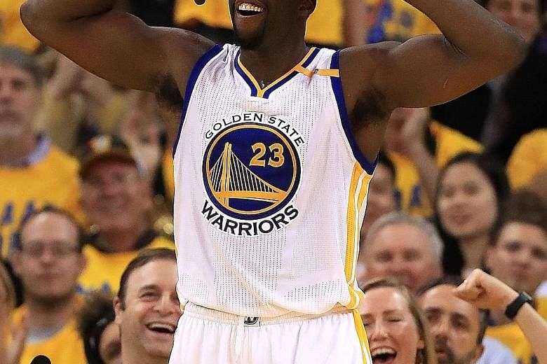 Forward Draymond Green did a lot of the heavy lifting for the Warriors at Oracle Arena. He had 21 points, seven rebounds, six assists, four steals and a block against the Utah Jazz in Game Two.