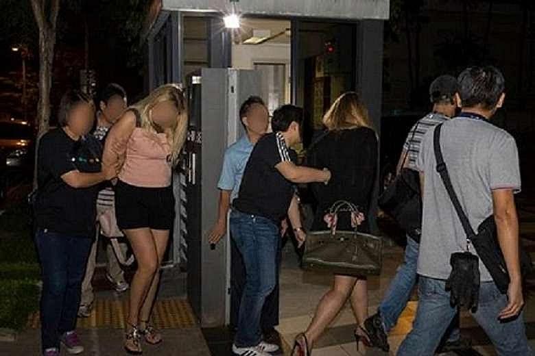 Of the four foreign women arrested, Lianhe Wanbao reported that two of them were taken to a Bella Casita condominium in Tanjong Katong to assist in police investigations.