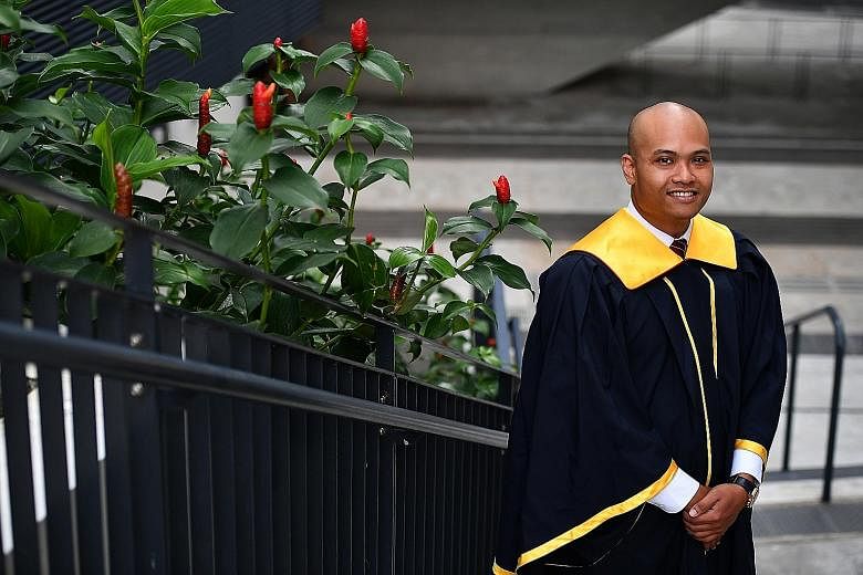 As a teenager, Mr Muhammad Alfiz Kambali was not interested in school and often got into street fights. Last week, the 28-year-old graduated from Singapore Polytechnic with a perfect 4.0 grade point average, and was awarded the Tay Eng Soon Gold Meda