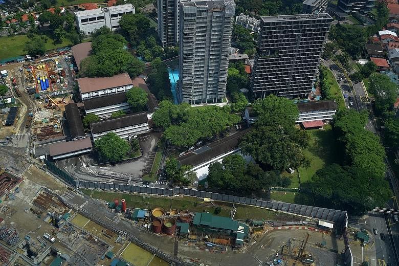 The former home of the Ministry of Home Affairs in Tanglin Road is one of the sites identified for future residential use. It is currently leased to a firm till August this year. The plot of land in Paterson Road where the Overseas Family School was 