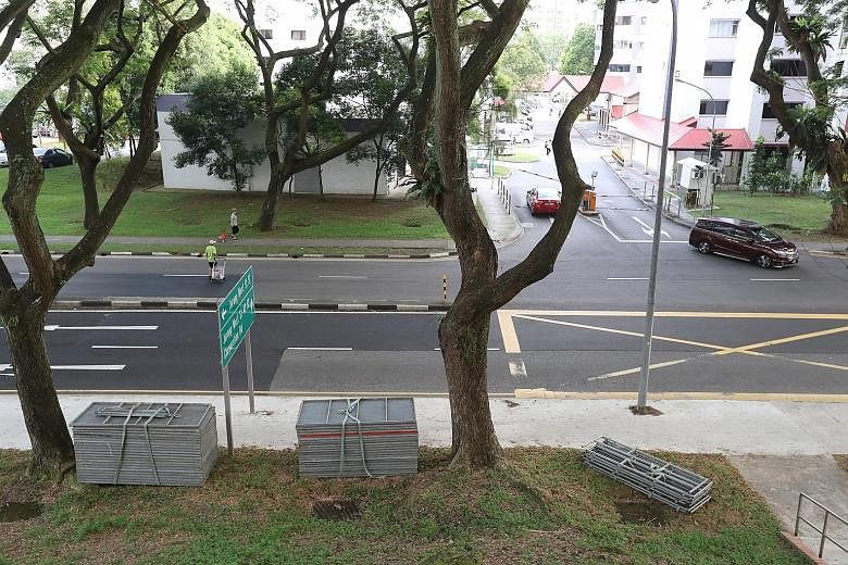 The scene of the accident in Jurong West Avenue 1.