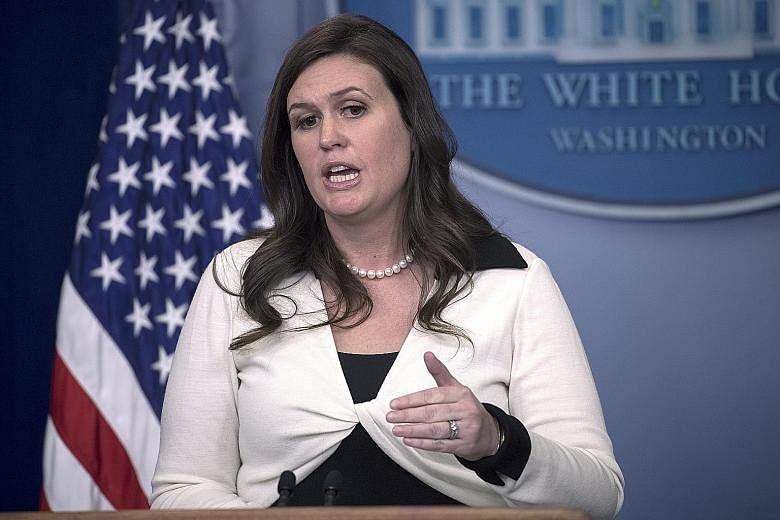 Mrs Sarah Huckabee Sanders hardly broke a sweat when peppered with questions about FBI chief James Comey's sacking.