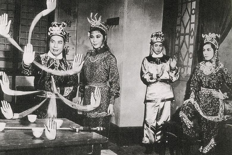 A still of Buddha's Palm, with (from left) Cho Tat Wah, Yu So Chow, Kwan Hoi San and Patricia Lam Fung.