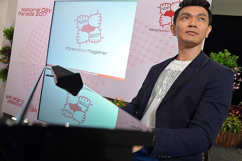 Musician Jay Lim said the lyrics he wrote for this year's National Day song, Because It's Singapore!, were inspired by the everyday lives of Singaporeans living together in harmony.