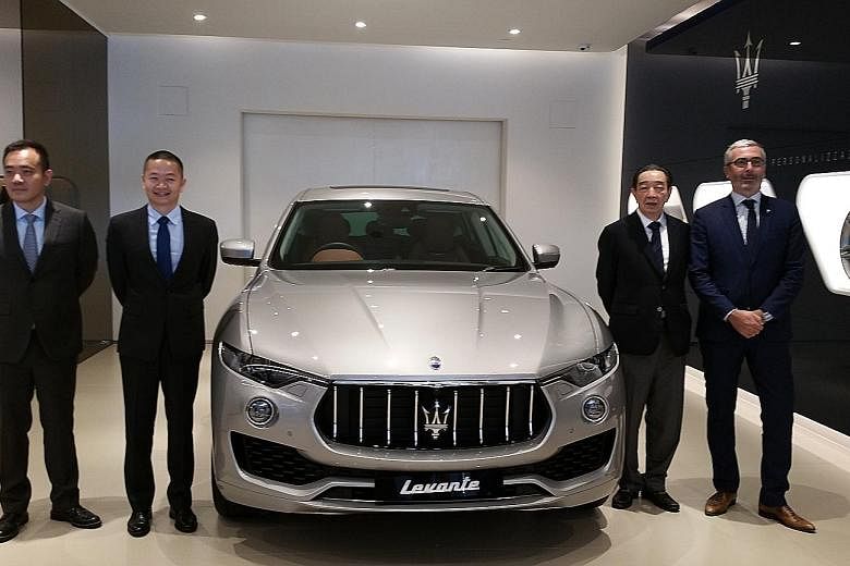 From left: Mr Michael Peck, general manager of Tridente Automobili; Mr Nicholas Syn, director of Tridente Automobili; Mr Teo Hock Seng, group managing director of Komoco; and Mr Amaury La Fonta, general manager of Maserati South-east Asia Pacific.