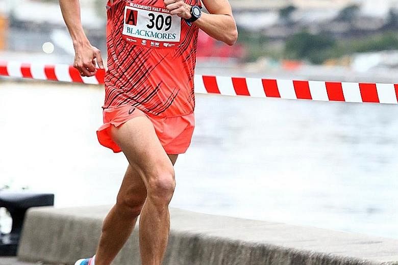 Dual Commonwealth Games competitor Ben Moreau points out that the body usually relies on its fat stores in the last 10km of a marathon after using its carbohydrate reserves, while Benjamin Ooi (main photo), who competed in his first marathon last mon