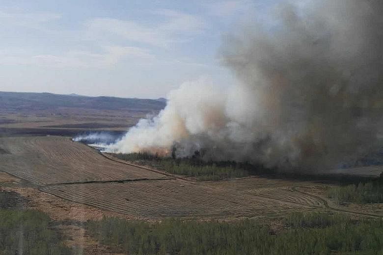 Inner Mongolia has been hit by a string of wildfires since the beginning of this month, including this one in Hulunbuir on Wednesday.