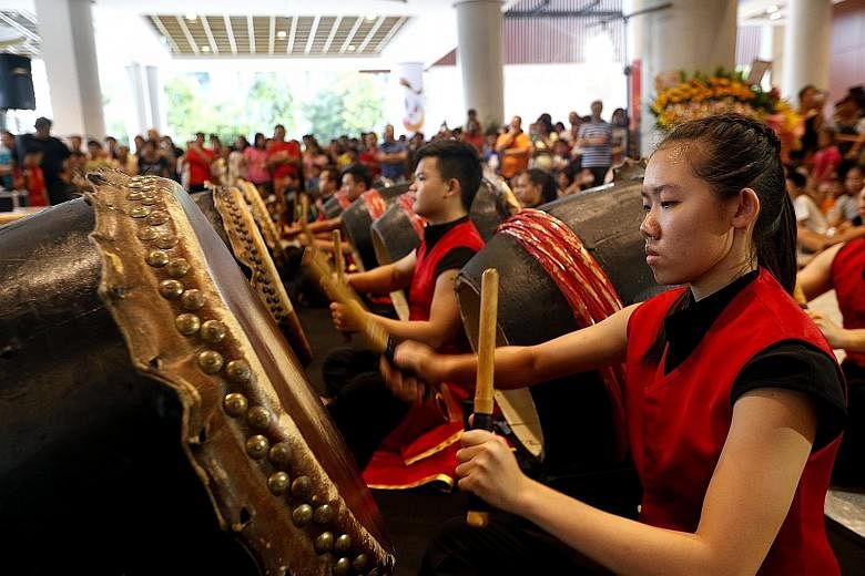 A spirited performance by the ZingO Festival Drum Group kicked off an eight-day cultural showcase at the Singapore Chinese Cultural Centre yesterday. The Singapore Chinese Cultural Contribution Award - which recognises those who have helped advance S
