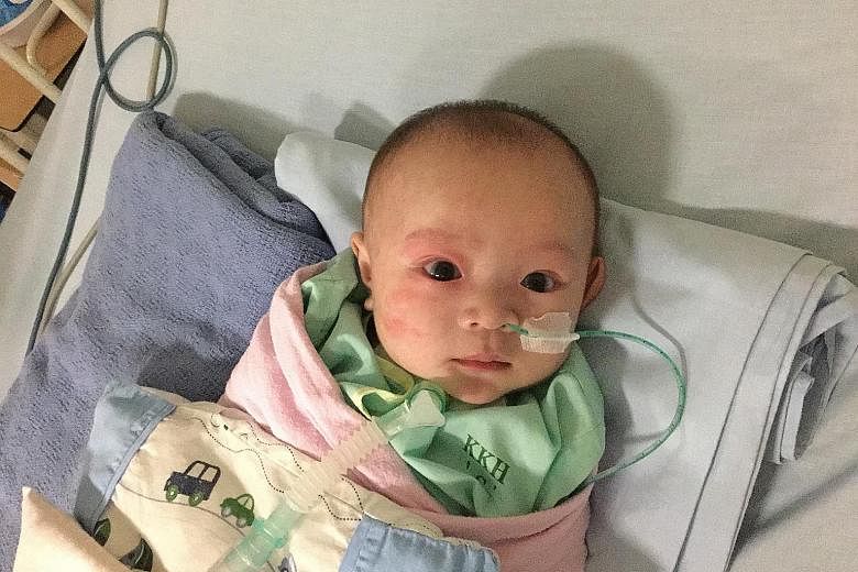 Baby Sih-Fa underwent many operations during his four-month stay in KKH.