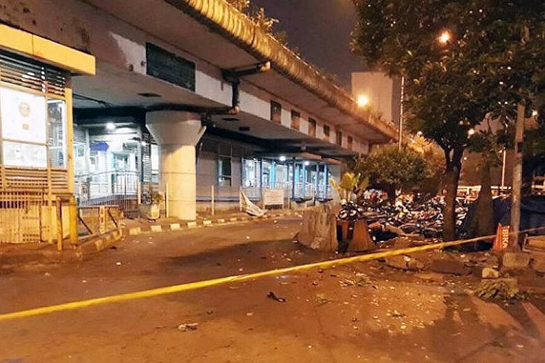 Eyewitnesses in Kampung Melayu, in east Jakarta, said two loud explosions were heard at about 9pm, occurring near a bus stop and a parking lot for motorcycles, reported Elshinta radio. Police have yet to determine the cause of the blasts.