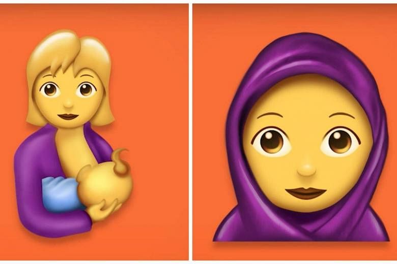 Twitter and Facebook rolling out new emoji which includes breastfeeding and hijabs | The Straits Times