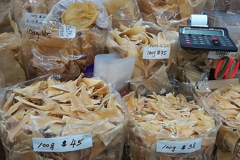 Sharks and their dried fins are still being sold in Singapore, although many people and hotels are saying no to eating or serving shark's fin soup. The Republic ranked third for both import and export of shark fins in a report by global wildlife trad