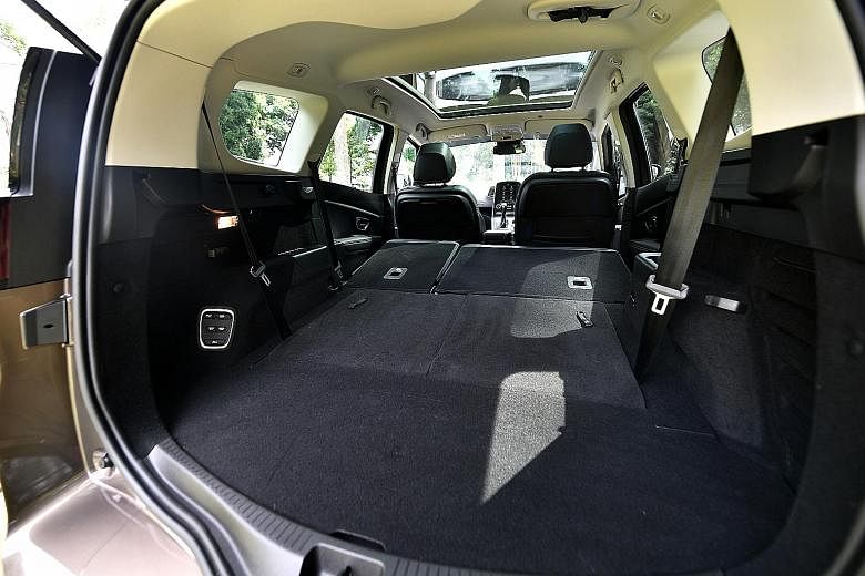 The Renault Grand Scenic is roomy and boasts 14 storage spaces.