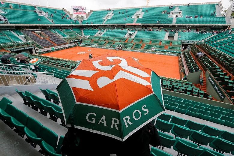 Rain halts play often at Roland Garros and conditions are tough when the ball gets wet and heavy. Ultimately, players just have to adjust.