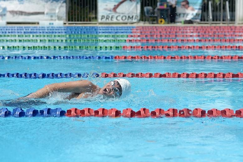 Singapore's Siau Ek Jin, swimming in the 4x50m relay at the Special Olympics Singapore National Games the previous Sunday. Her relay quartet clocked 3min 27.46sec, but they were later disqualified for setting a time 20 per cent faster than their entr