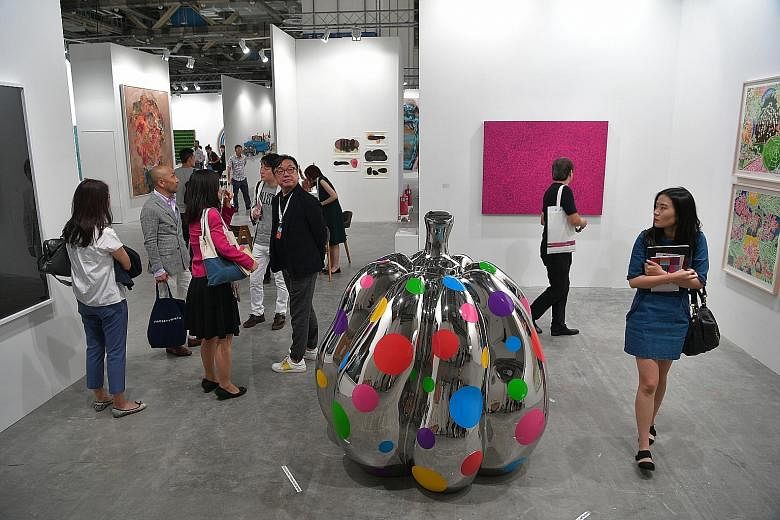 Visitors at this year's Art Stage Singapore, which was held at Marina Bay Sands Expo and Convention Centre in January.