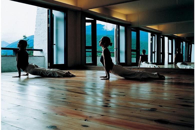 Wellness tourism is growing as more people destress and rejuvenate themselves at places such as this yoga retreat in Bhutan.