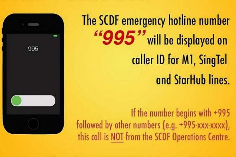 The SCDF said the move enhances its Operations Centre's call taking feature.