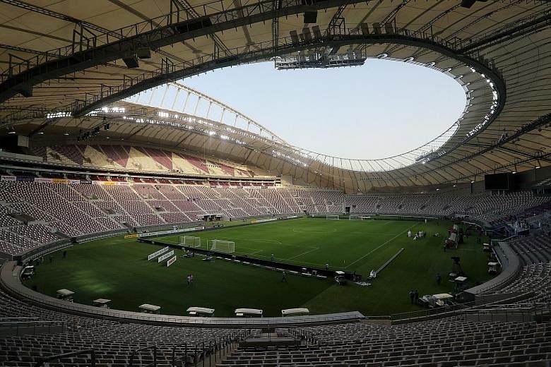 The Khalifa International Stadium in Doha is the first completed stadium built for the 2022 World Cup. A prolonged row could affect Qatar's plans.