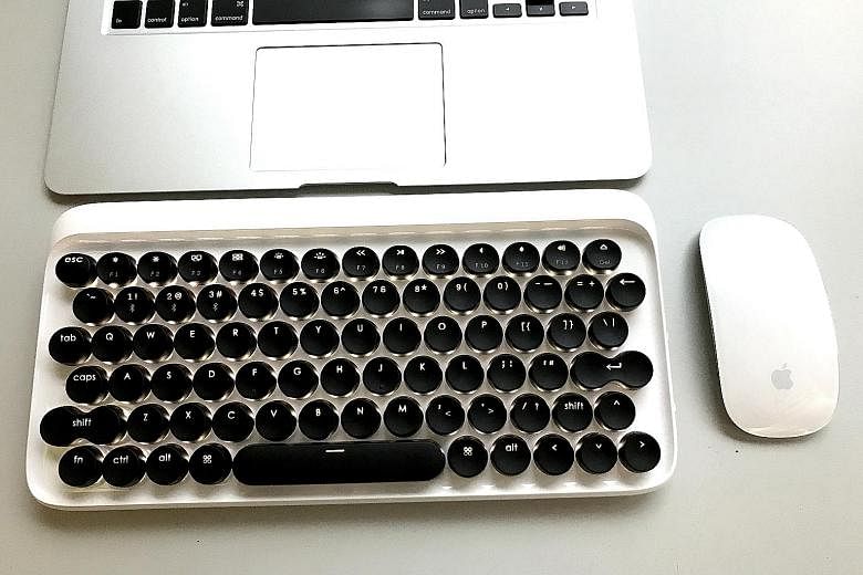 The Lofree Dot is about the size of an Apple Magic keyboard.