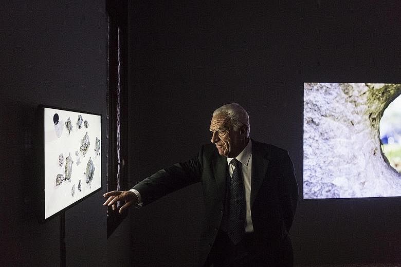 Mr Aldo Izzo, who has been guardian and keeper of the two historical Jewish cemeteries on the Lido in Venice for 35 years, is the subject in The House Of Life, a video installation by Israeli artist Hadassa Goldvicht.