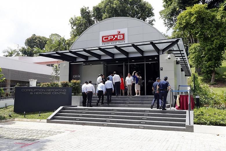 The CPIB's Corruption Reporting and Heritage Centre in Whitley Road is one location where people can complain about corruption in person. Prime Minister Lee Hsien Loong said many successful investigations arise from tip-offs, and urged people who kno