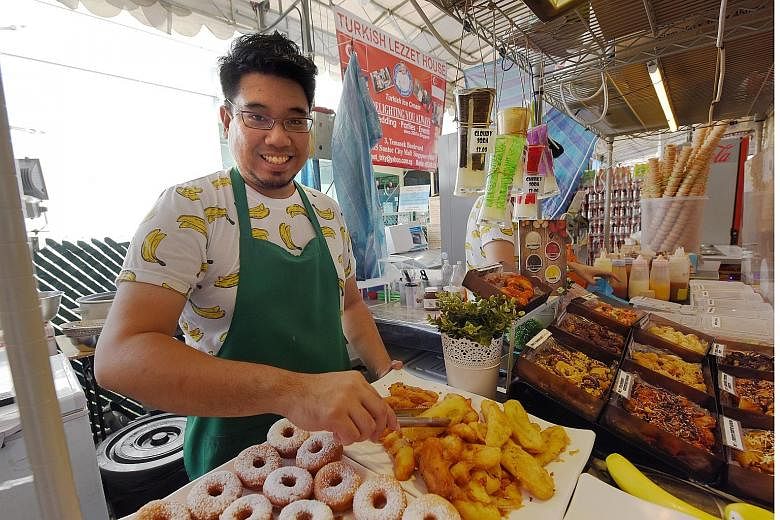Mr Hakeem runs O'Braim with his brother, sister and brother-in-law, selling banana fritters in several flavours to keep up with changing tastes.